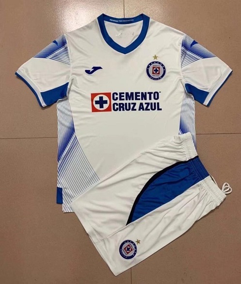 Kids-Cruz Azul 21/22 Away White Soccer Jersey